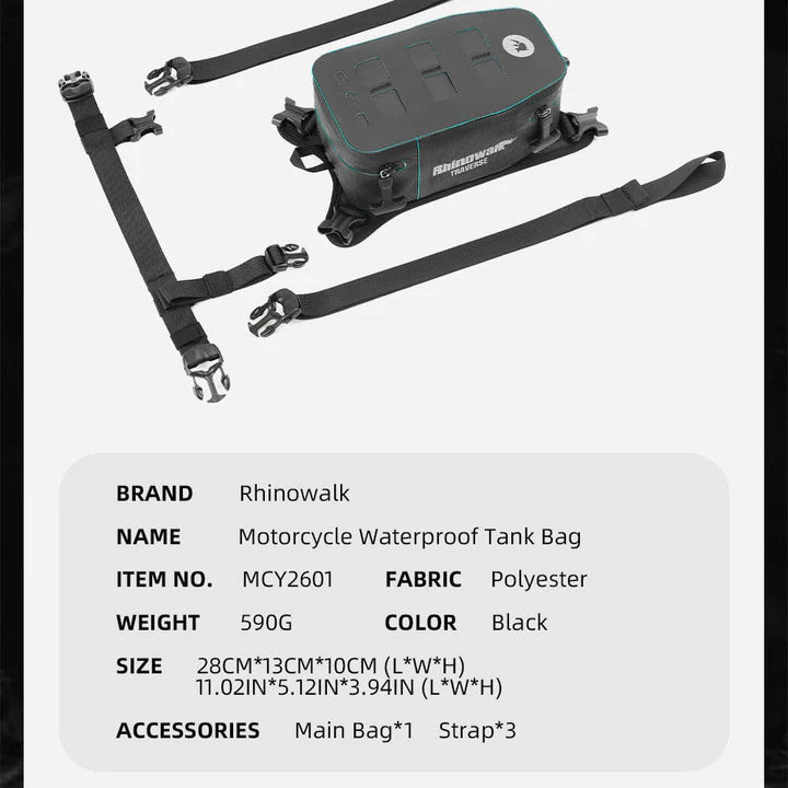 RhinoWalk 2L Compact Waterproof Tank Bag