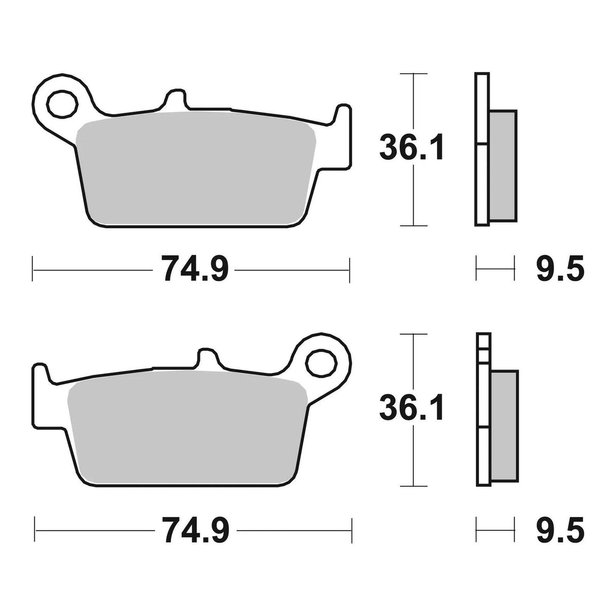 Brembo Upgrade Brake Pad Sinter Rear 07HO26SX