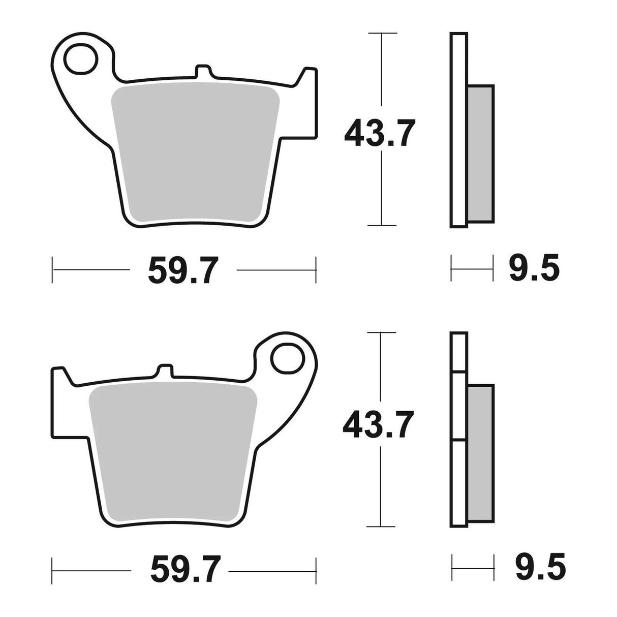Brembo Upgrade Brake Pad Sinter Rear 07HO48SX