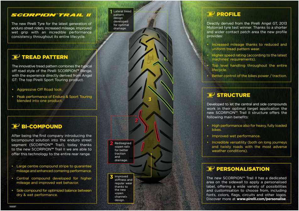 Pirelli Trail II Rear 170/60VR17 TL 72V DOT
