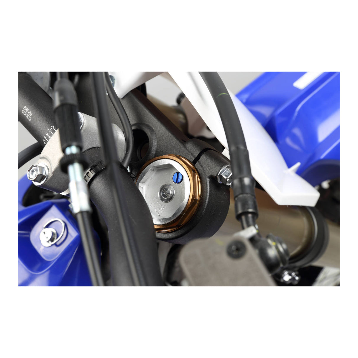 Zeta Front Fork Air Valve Cap Screws for KYB / Showa (2 Pack) - Blue