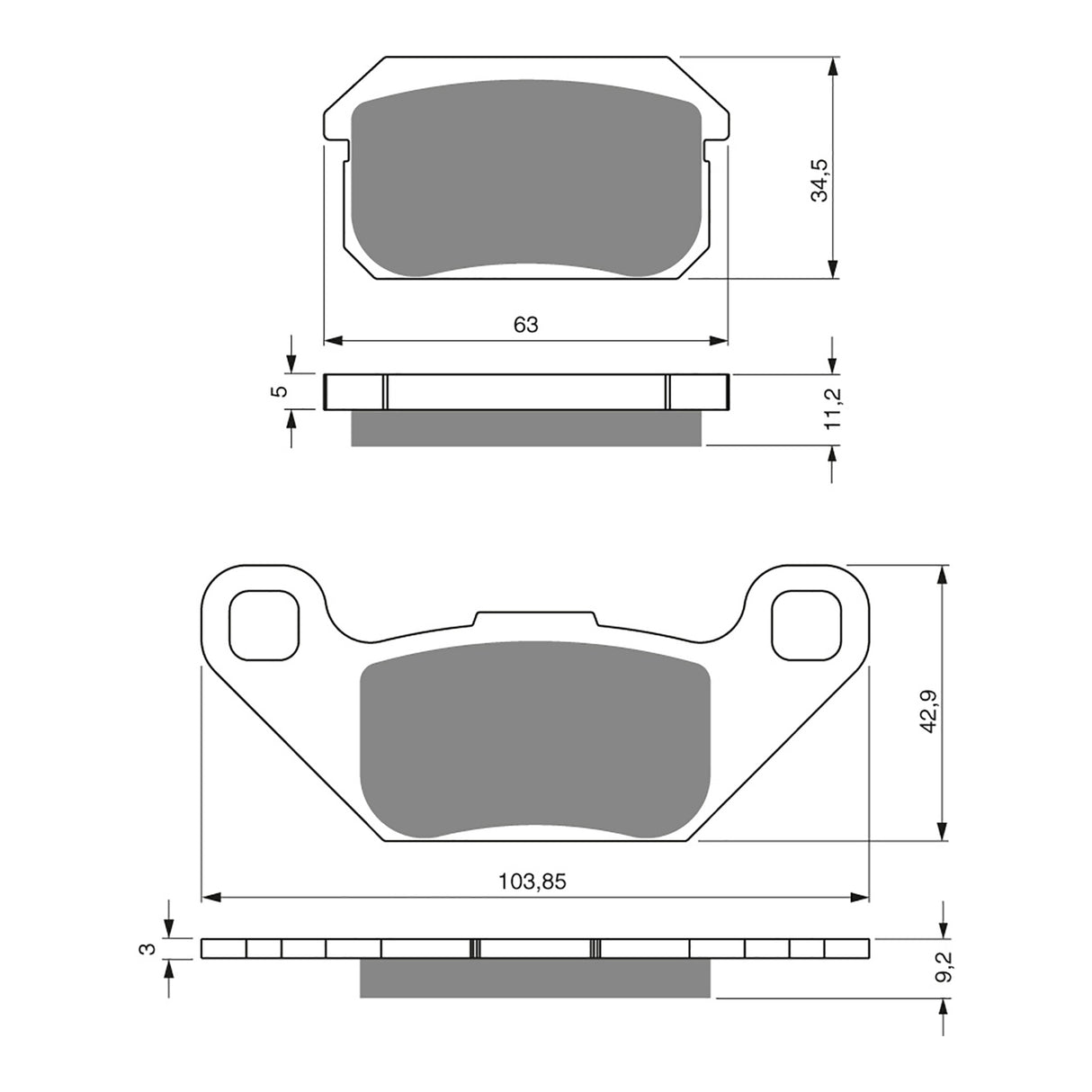 GOLDfren Brake Pads GF283 - K5