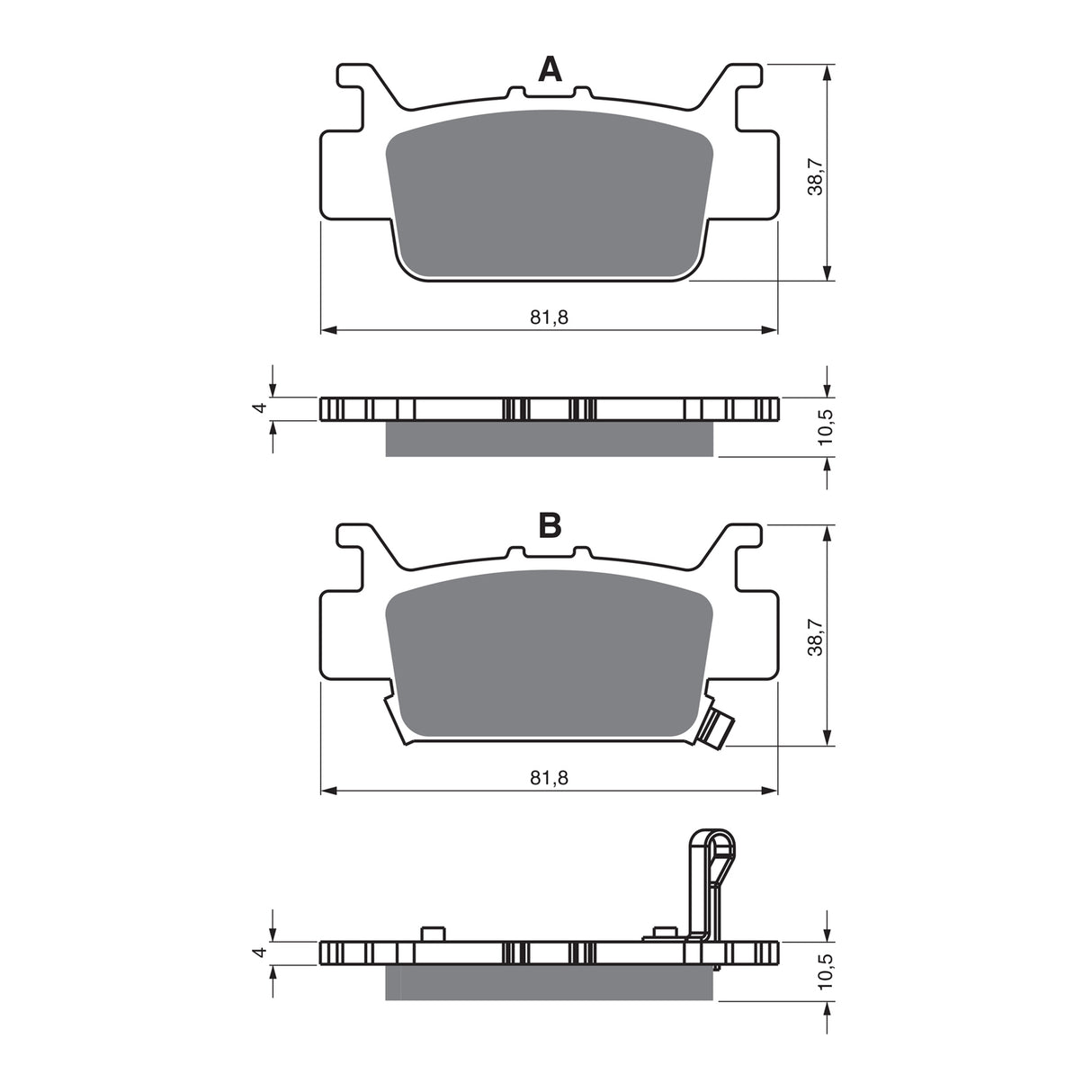 GOLDfren Brake Pads Off-Road Racing GF382 - K5 ( PR524 )