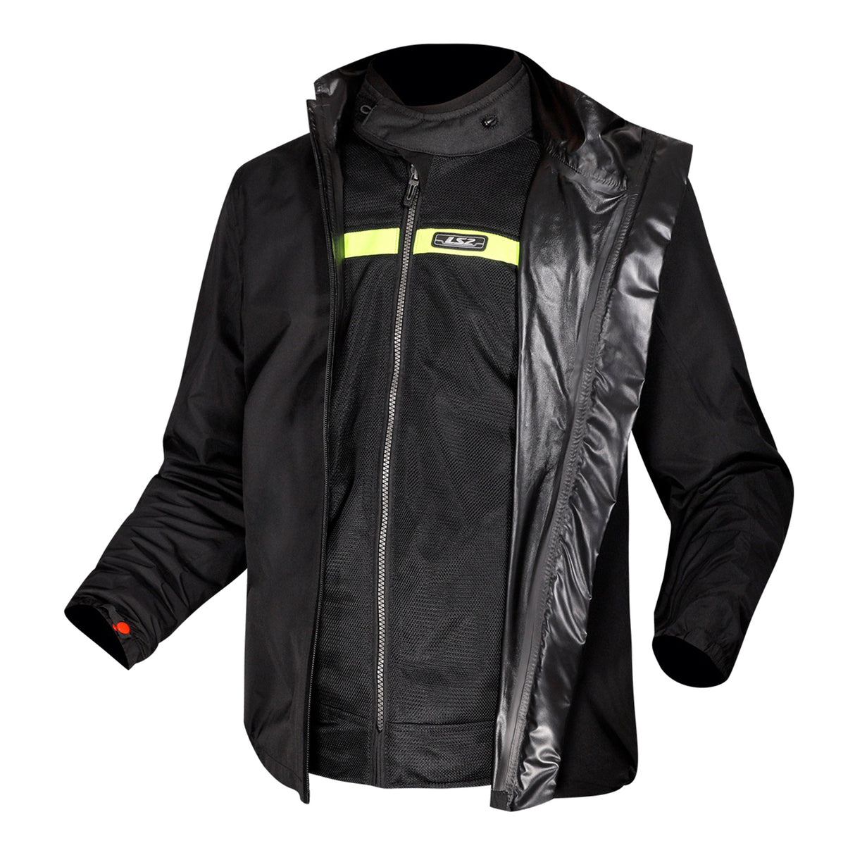 LS2 Riva Men's Jacket - Black / Dark Grey / Red