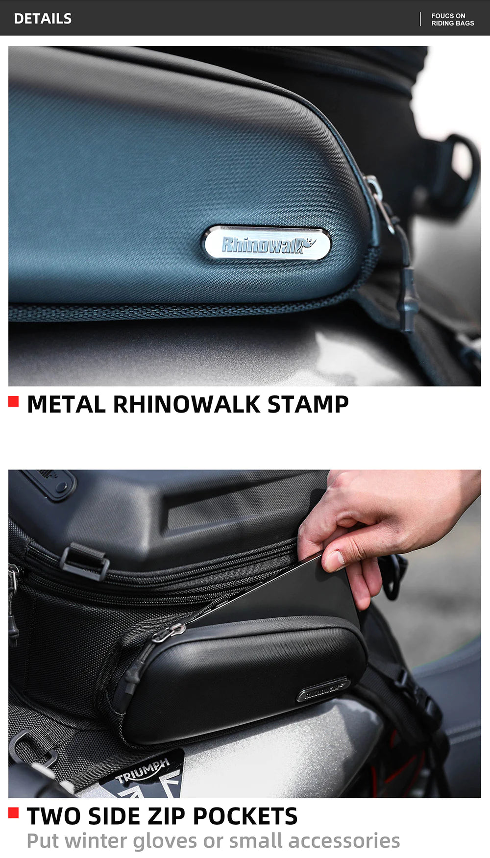 Rhinowalk Hard Shell Tank Bag