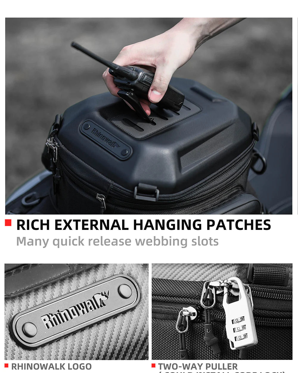 Rhinowalk Hard Shell Tank Bag