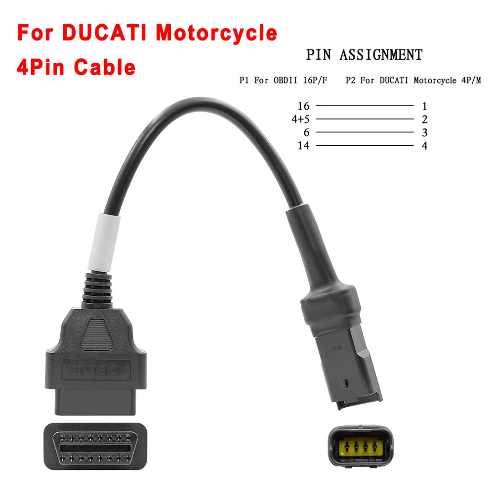 OBD2 Adaptor Cable for BSA KTM CFMOTO Yamaha Honda Ducati