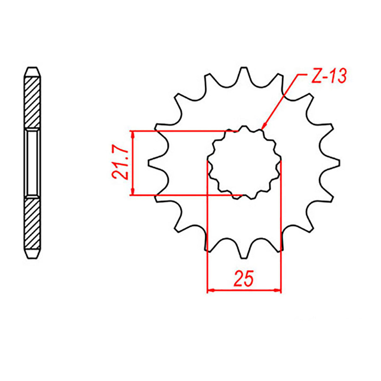 SPROCKET FRONT MTX 520 16T #525 10-156-16RC