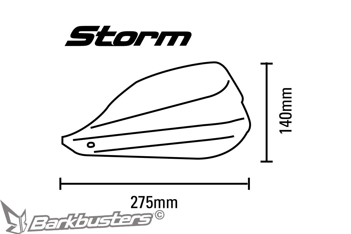 Barkbusters Storm Plastic Guards Black
