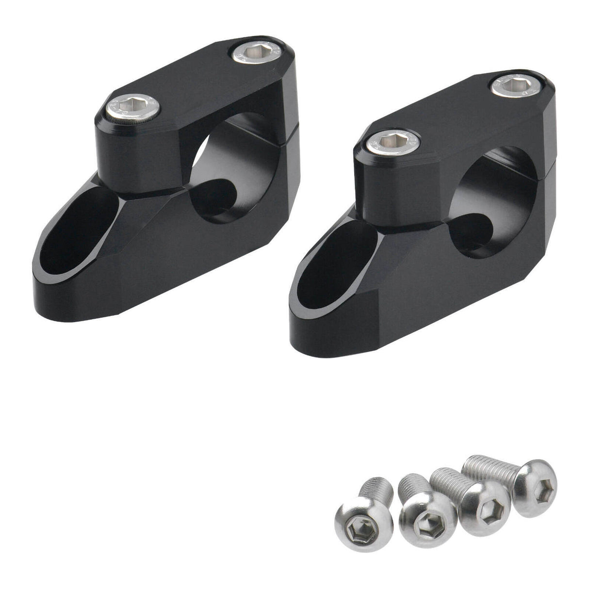 Zeta Handlebar Rise Kit 20mm Offset / 26mm Height - 22.2mm / 28.6mm Bar - Black