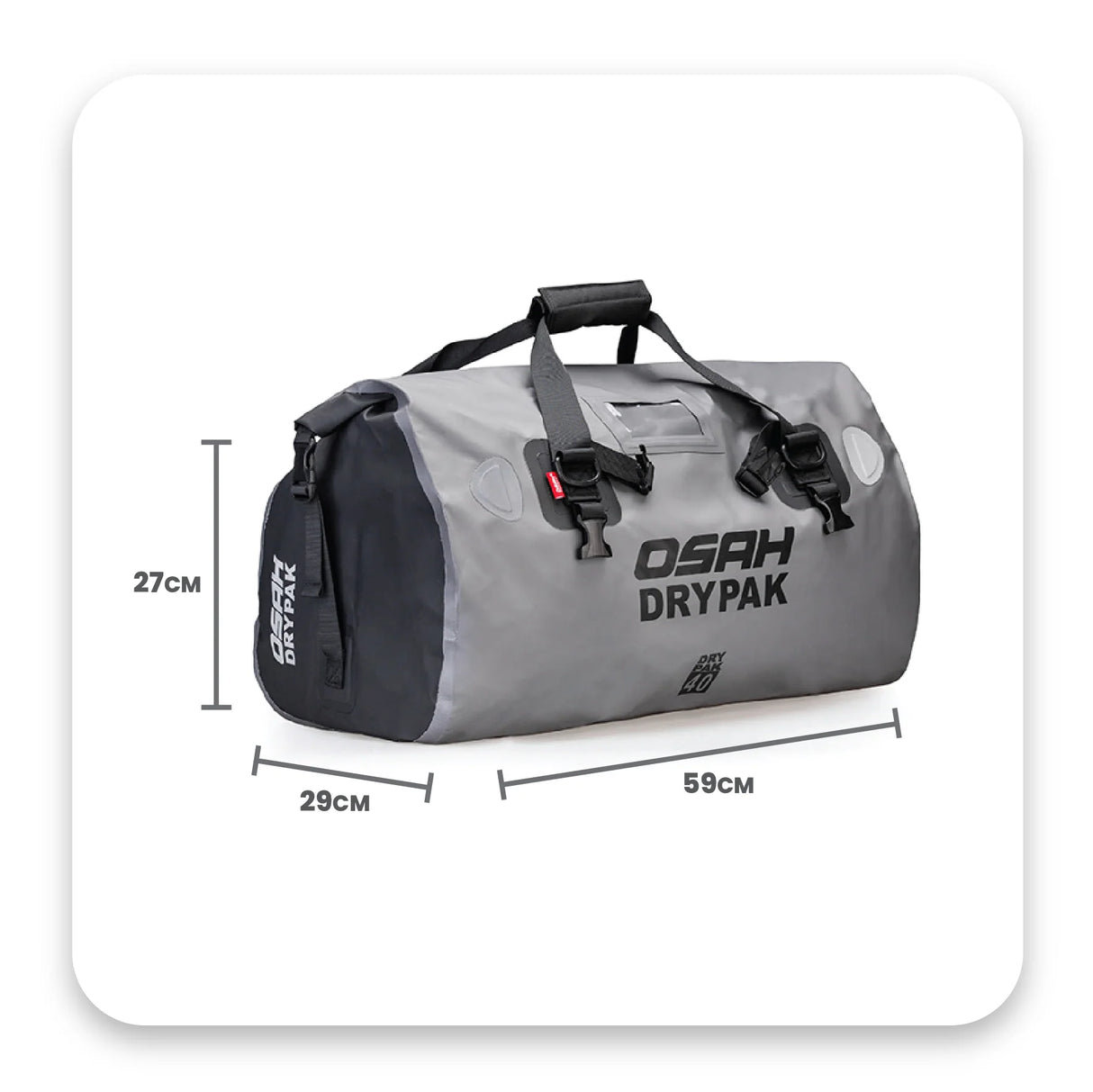 OSAH 40L Drift Duffel Bag Grey