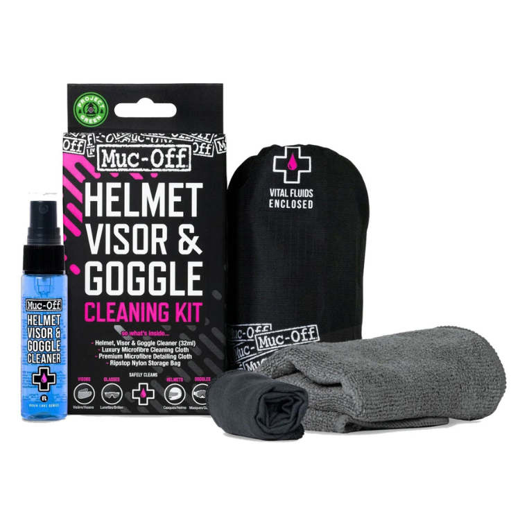 MUC-OFF Motorcycle Visor, Lens & Goggle Cleaning Kit
