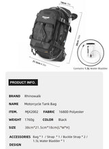 RhinoWalk 9L Motorcycle Tank Bag – Hydration Bladder, Waterproof Gear