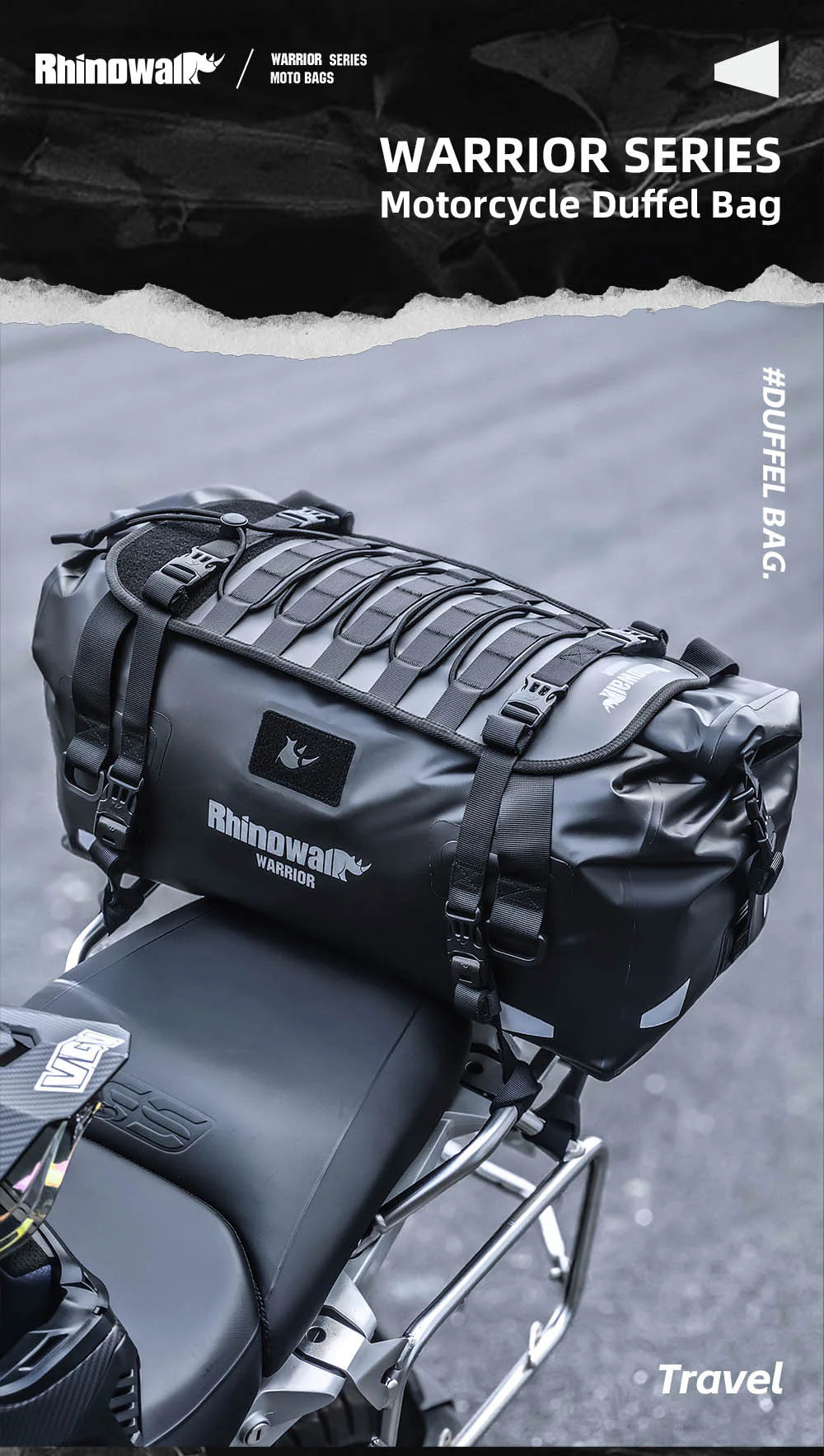 RhinoWalk Warrior Series X Waterproof Duffel Bag - 20L, 40L, 65L