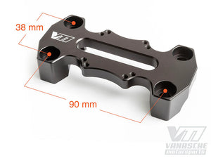 Vanasche AMPS Handlebar Top Clamp with GPS Mount Pattern 38x90