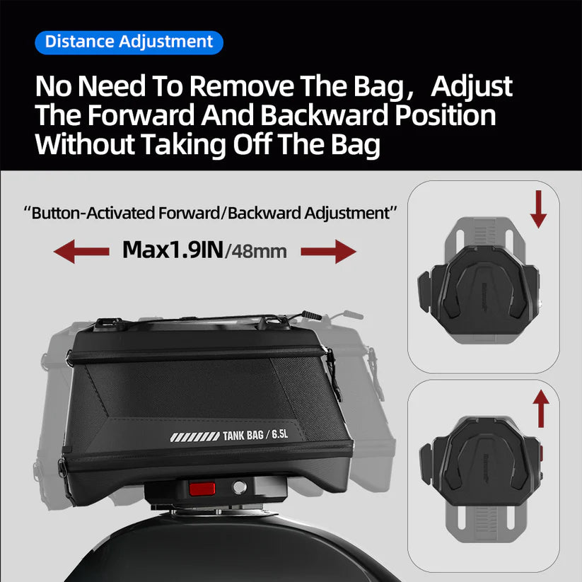 RhinoWalk 6.5L Magnetic Quick Release Expandable Tank Bag