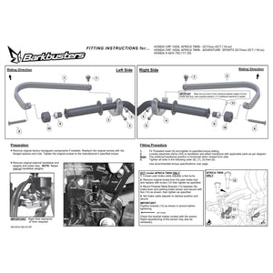 Barkbusters Backbone Bar For Honda Africa Twin CRF1000L 2016 on