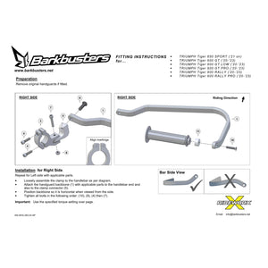 Barkbusters Handguards Triumph Tiger 900 GT, GT Pro, Rally, Rally Pro '20-'23
