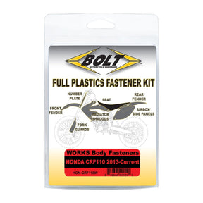 Bolt Body Work Fastener Kit Honda CRF110 '13-Current (Works Kit)