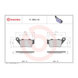 Brembo Prime Brake Pad Sinter Rear 07BB02SD