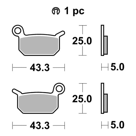 Brembo Upgrade Brake Pad Sinter Front 07GR70SX