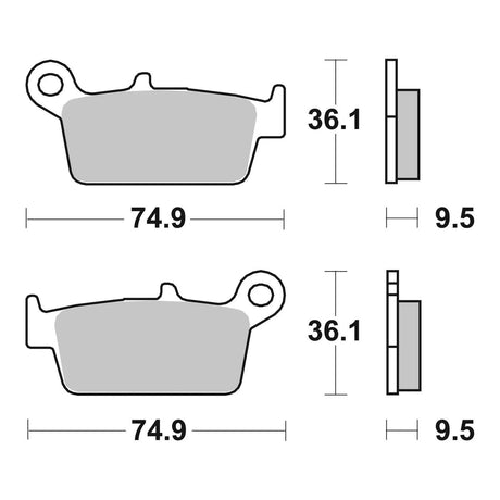Brembo Prime Brake Pad Carbon Ceramic Rear 07HO26TT