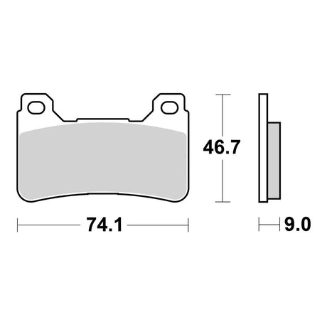 Brembo Upgrade Brake Pad Carbon Ceramic Front 07HO50RC