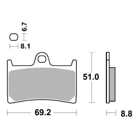 Brembo Upgrade Brake Pad Carbon Ceramic Front 07YA23RC