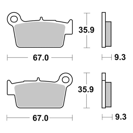 Brembo Upgrade Brake Pad Sinter Rear 07YA41SX