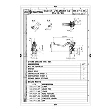 Load image into Gallery viewer, Brembo Upgrade Clutch Master Cylinder RCS Corsacorta Rear Front 110E71150