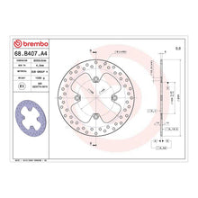 Load image into Gallery viewer, Brembo Prime Brake Disc Serie Oro Rear 68B407A4