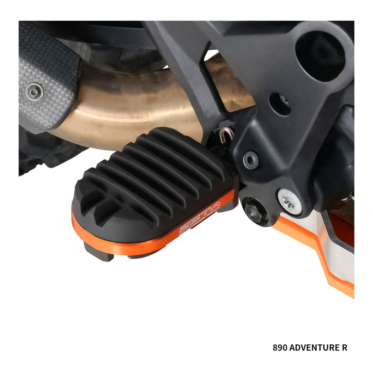 Zeta Adventure Foot Pegs - KTM - Orange