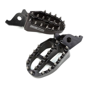 Zeta Aluminium Foot Pegs - Honda CRF250 / CRF450, CRF250L / M / Rally - Black