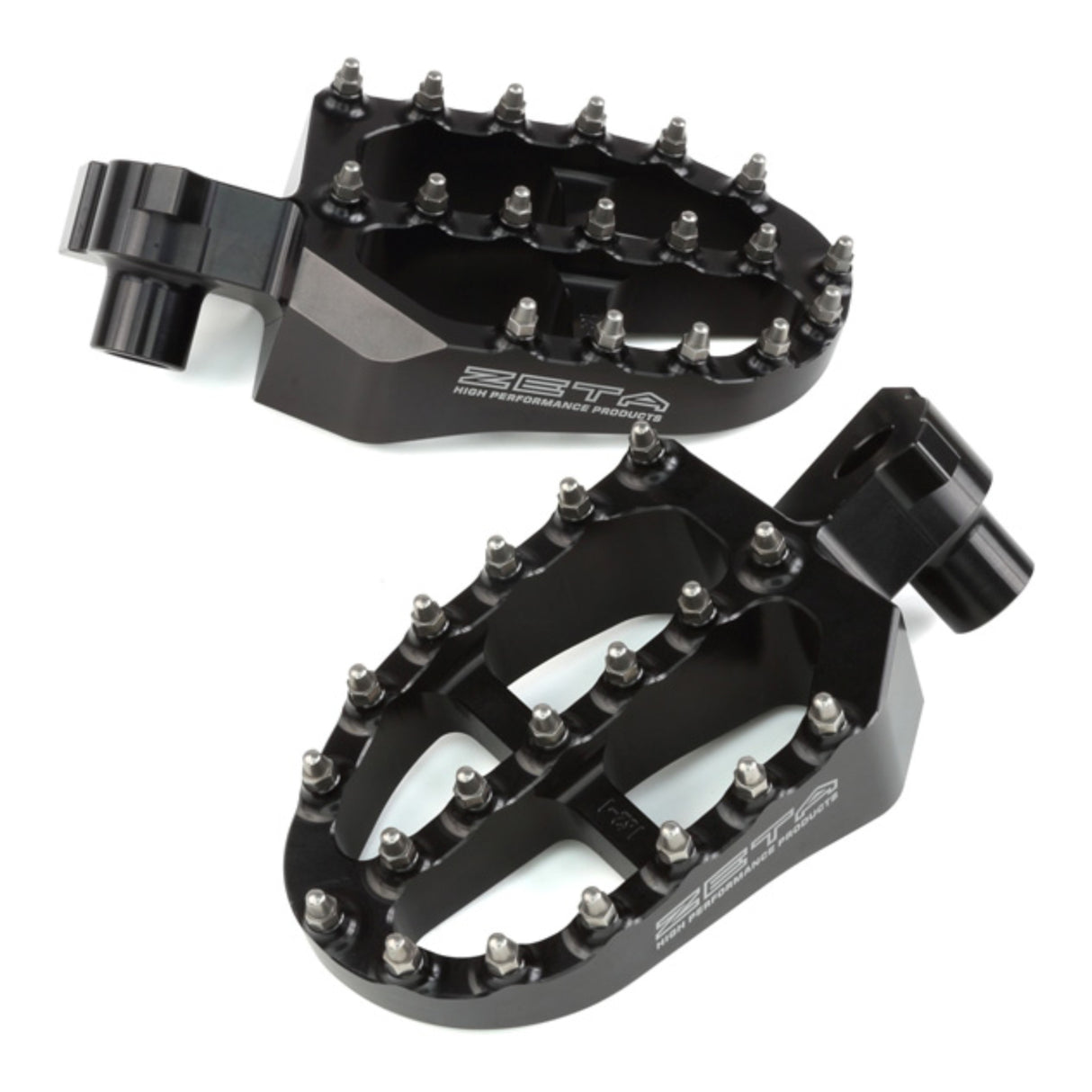 Zeta Aluminium Foot Pegs - Yamaha YZF250 / YZF450, YZ125 / YZ250 - Black