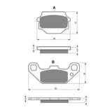 GOLDfren Brake Pads Off-Road Racing GF091 - K5 ( PR102 )