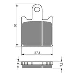 GOLDfren Brake Pads Sintered Sports GF249 - S3 ( PH362 )