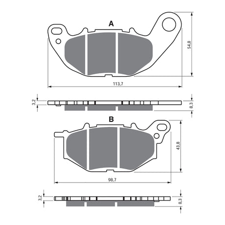 GOLDfren Brake Pads GF369 - GP5 - Indent