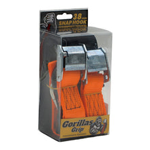 Load image into Gallery viewer, Gorillas Grip Tie Down 38mm S-Hook - Black / Orange Loop