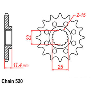 RK Front Sprocket for KTM Husqvarna Gas Gas 1902