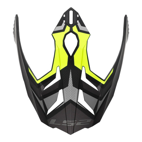 LS2 MX701 Focus Helmet Peak - M. Titanium H-V Yellow