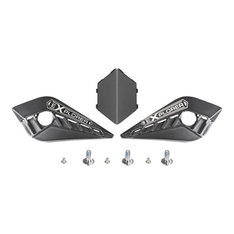 MX701 Carbon Cover Side Screw Peak Matt Black