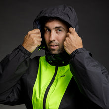 Load image into Gallery viewer, LS2 X-Rain Jacket - Black / Hi-Vis Yellow
