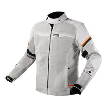 Load image into Gallery viewer, LS2 Riva Men's Jacket - Light Grey / Hi-Vis Orange