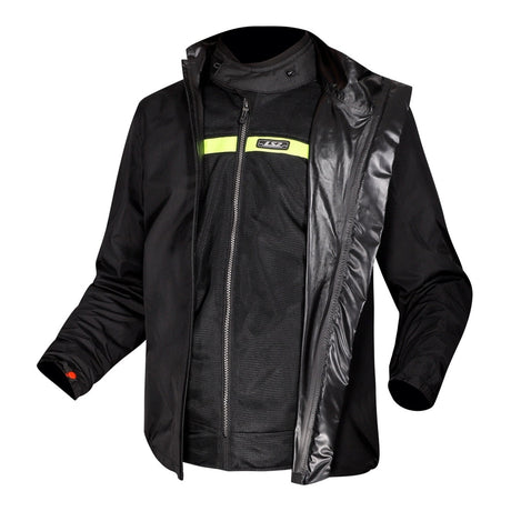 LS2 Riva Men's Jacket - Light Grey / Hi-Vis Orange