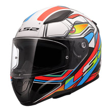 Load image into Gallery viewer, LS2 FF353 Rapid II XDron Helmet - White / Hi-Vis Orange / Blue