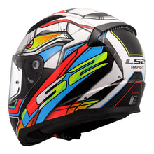 Load image into Gallery viewer, LS2 FF353 Rapid II XDron Helmet - White / Hi-Vis Orange / Blue