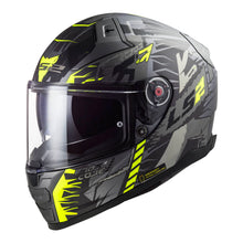 Load image into Gallery viewer, LS2 FF811 Vector II Techbot Helmet - Matte Titanium / Hi-Vis Yellow