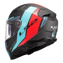 Load image into Gallery viewer, LS2 FF811 Vector II Carbon Grid Helmet - Cyan