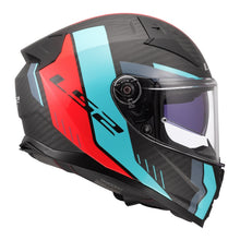 Load image into Gallery viewer, LS2 FF811 Vector II Carbon Grid Helmet - Cyan