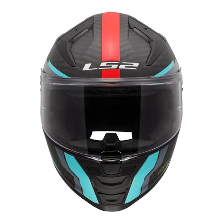 LS2 FF811 Vector II Carbon Grid Helmet - Cyan